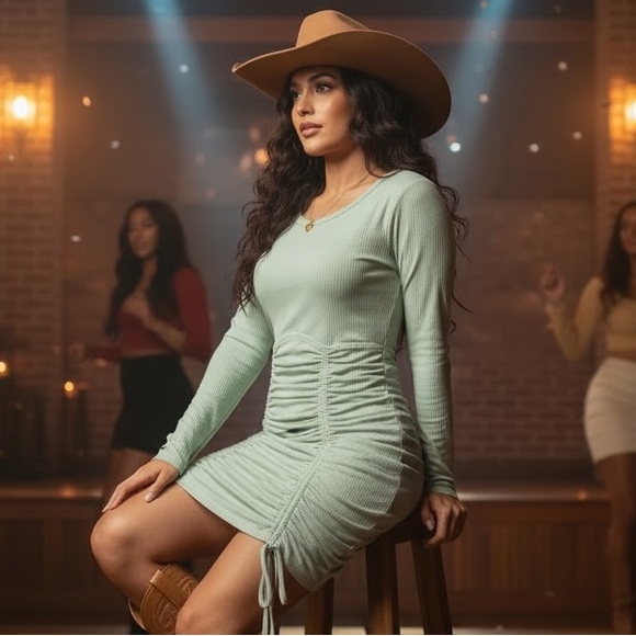 Dresses & Skirts - Knit dress mint colour green